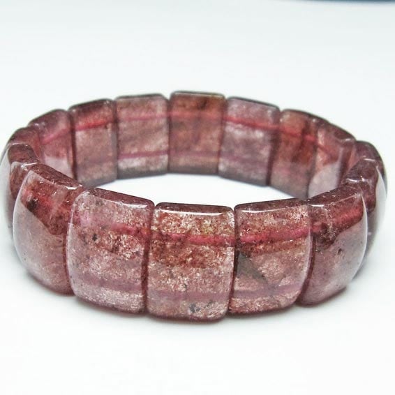 ストロベリークォーツ バングル 苺水晶 一点物 メール便可 [M便 1/10] 111-32232