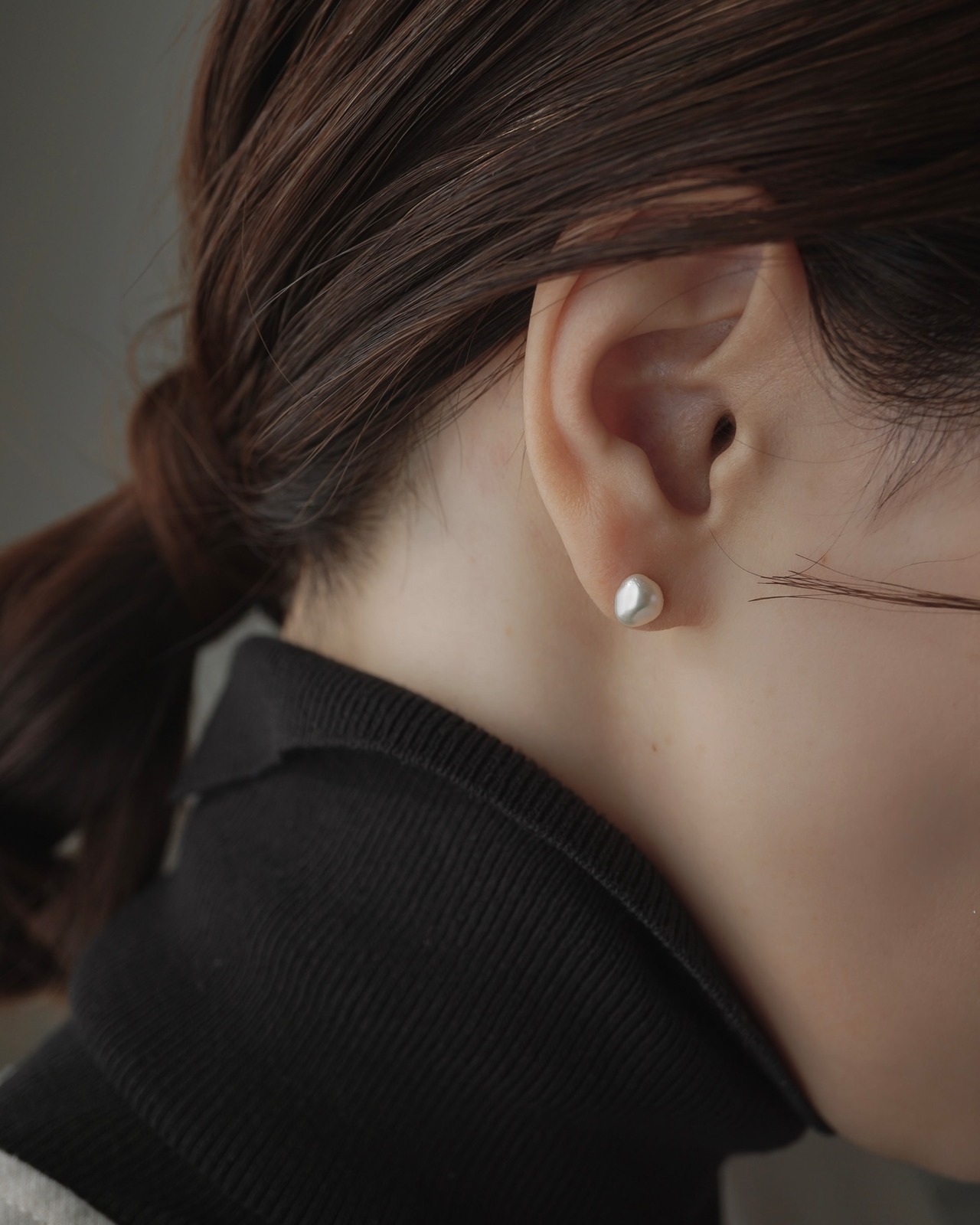 Ennui パールピアス-White／K14GF