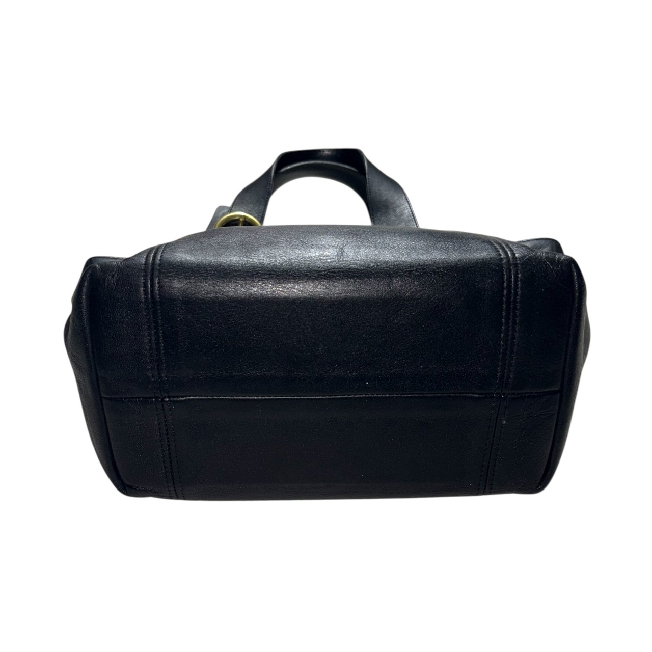 “OLD COACH” black leather hand bag