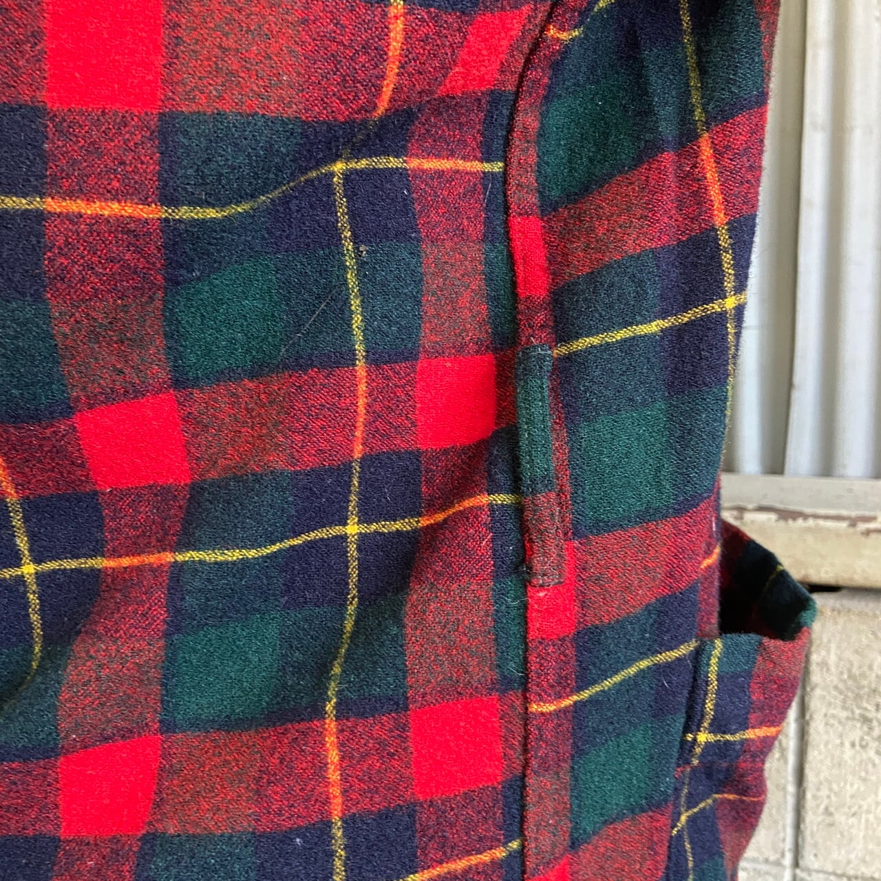 かっちょヴィンテージ70sウール タータンチェック コートクラシック赤 紺 70s USA製 PENDLETONペンドルトン AUTHENTIC ROBINSON DRESS TARTAN