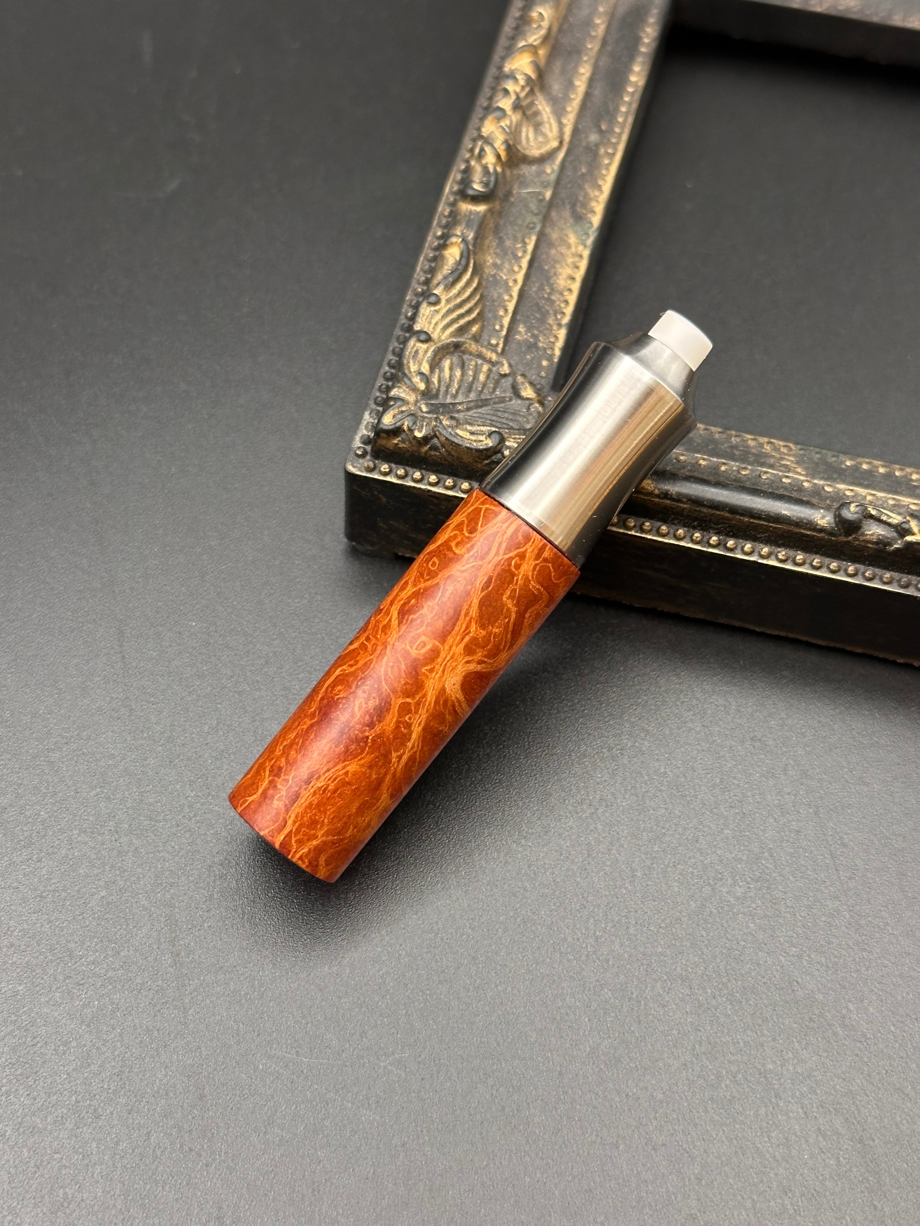 栃(縮杢)ツイスト消しゴム(真鍮) | Flamberg