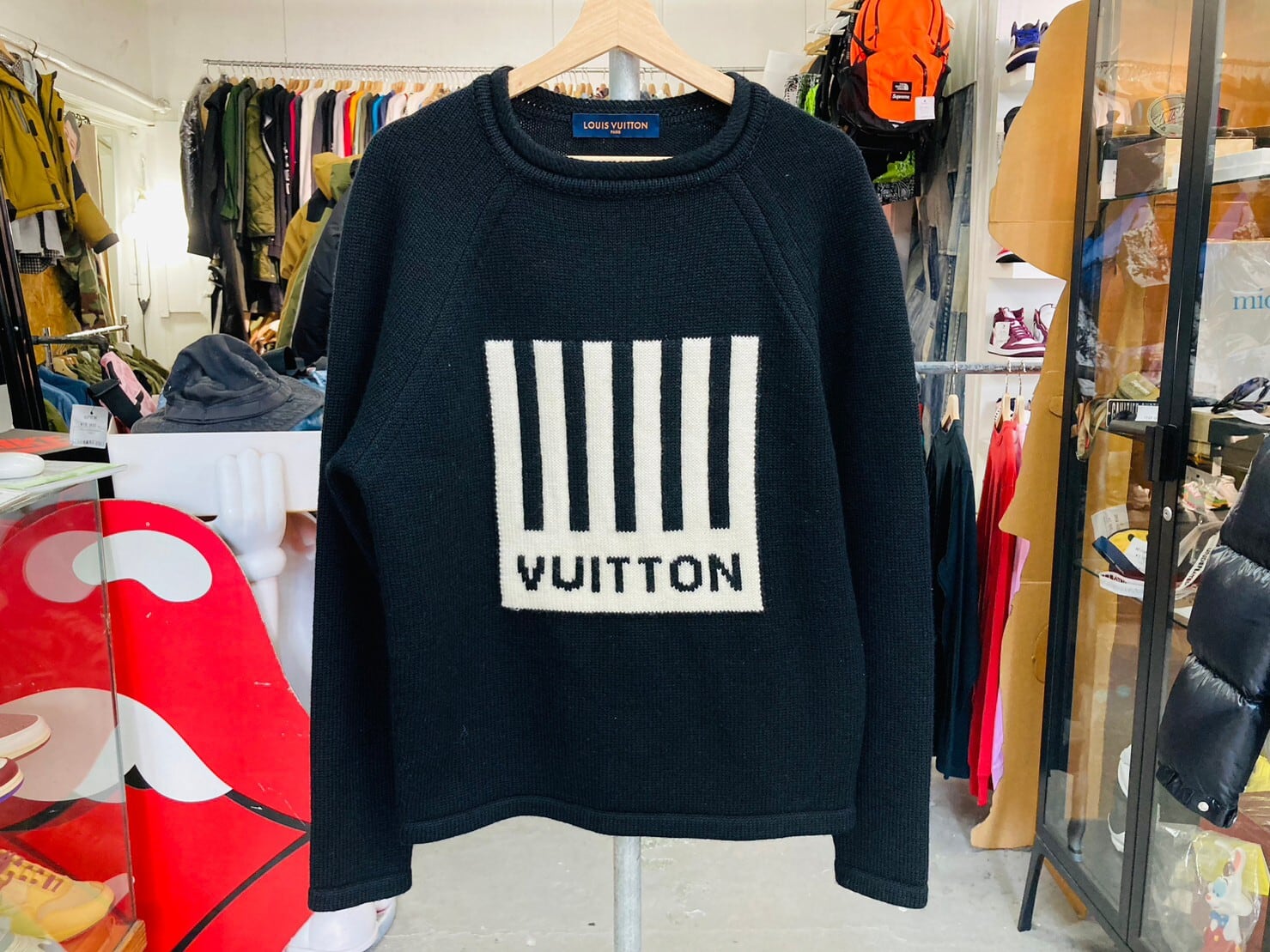 Louis Vuitton Black Barcode & Earth T-Shirt