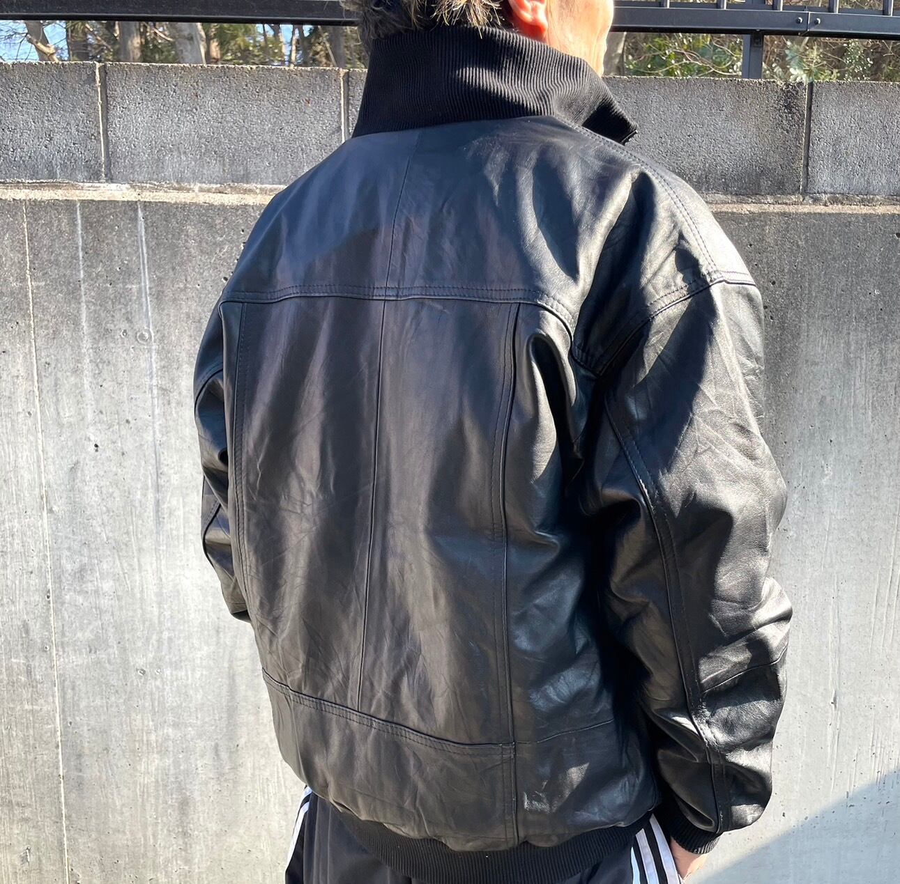 G.F.Military Leather JKT | yoused