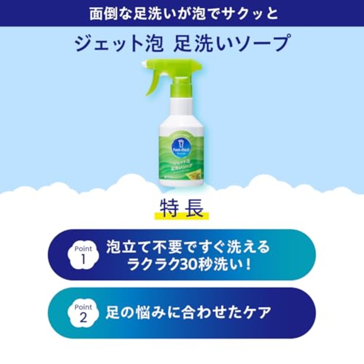 フットメジ ジェット泡 足洗いソープ 爽快シトラスの香り 250ml ヒールクリーンハーブ 角質ケア 泡スプレータイプ