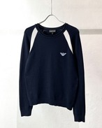 EMPORIO ARMANI Role-Neck Logo Knit-Sew TURKEY製