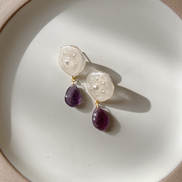 【12月 誕生石カラー タンザナイト】バースデーカラードロップピアス・イヤリング｜画像3