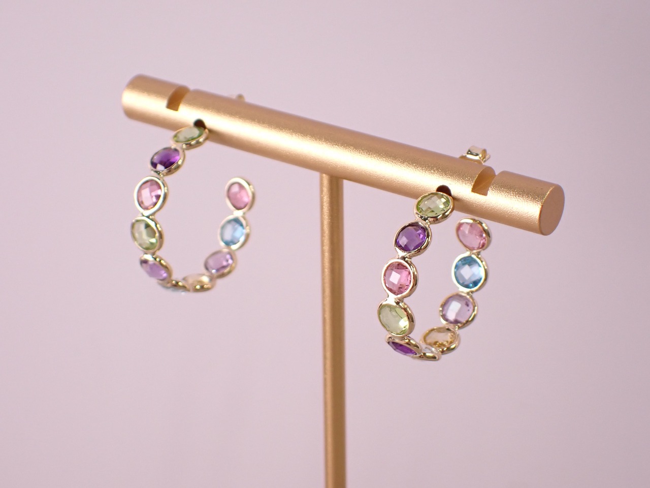 K14 マルチストーンピアス　[D2-207]