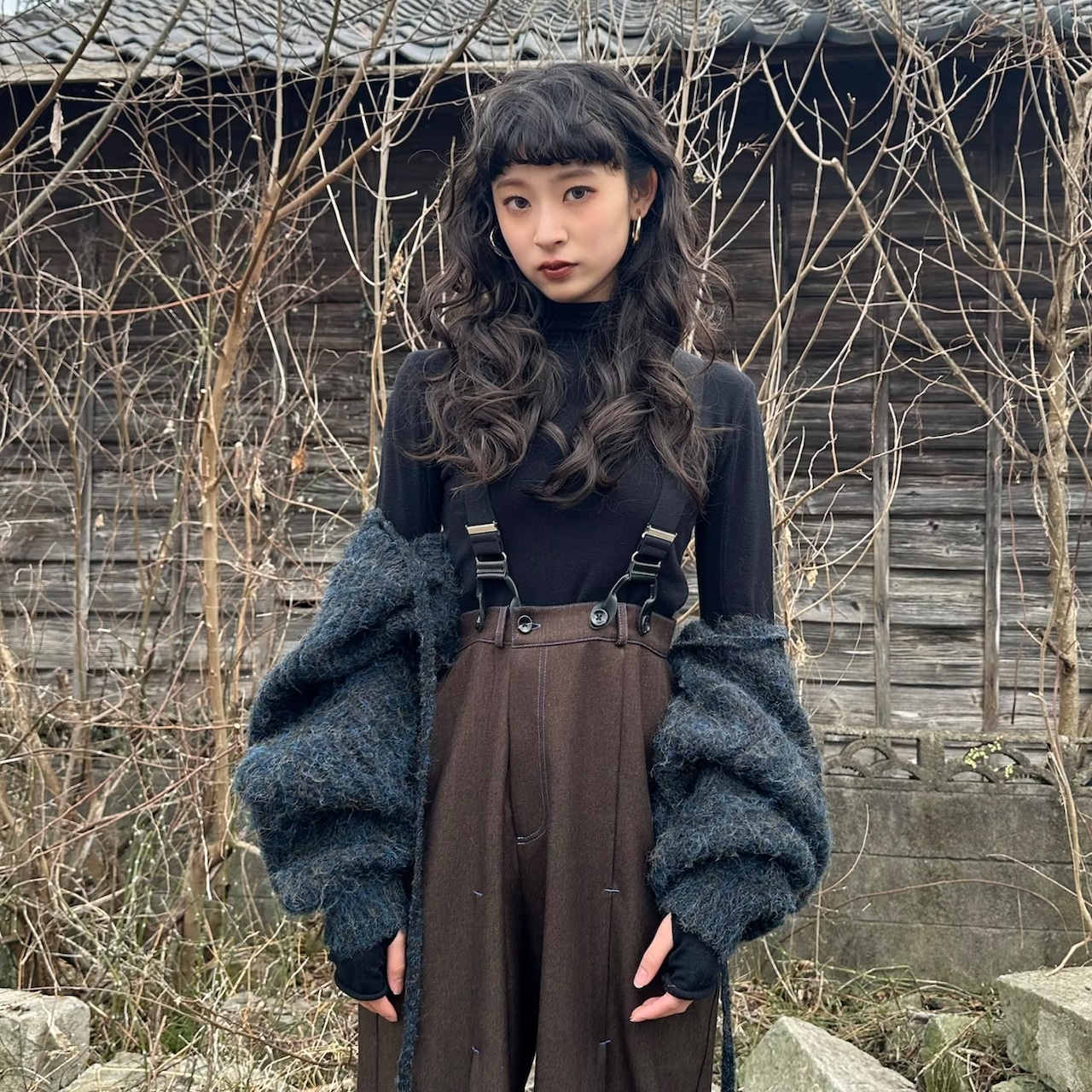 bolero mixcolor knit CD/blue mix