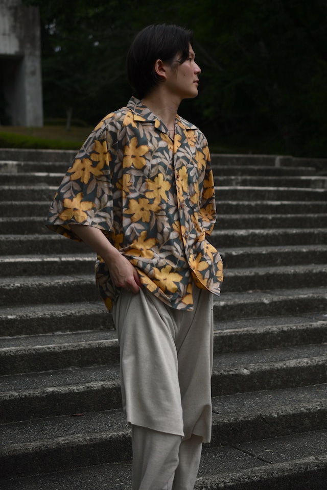 m's braque / RAGLAN-SLEEVE ALOHA SHIRT (Orange flower)