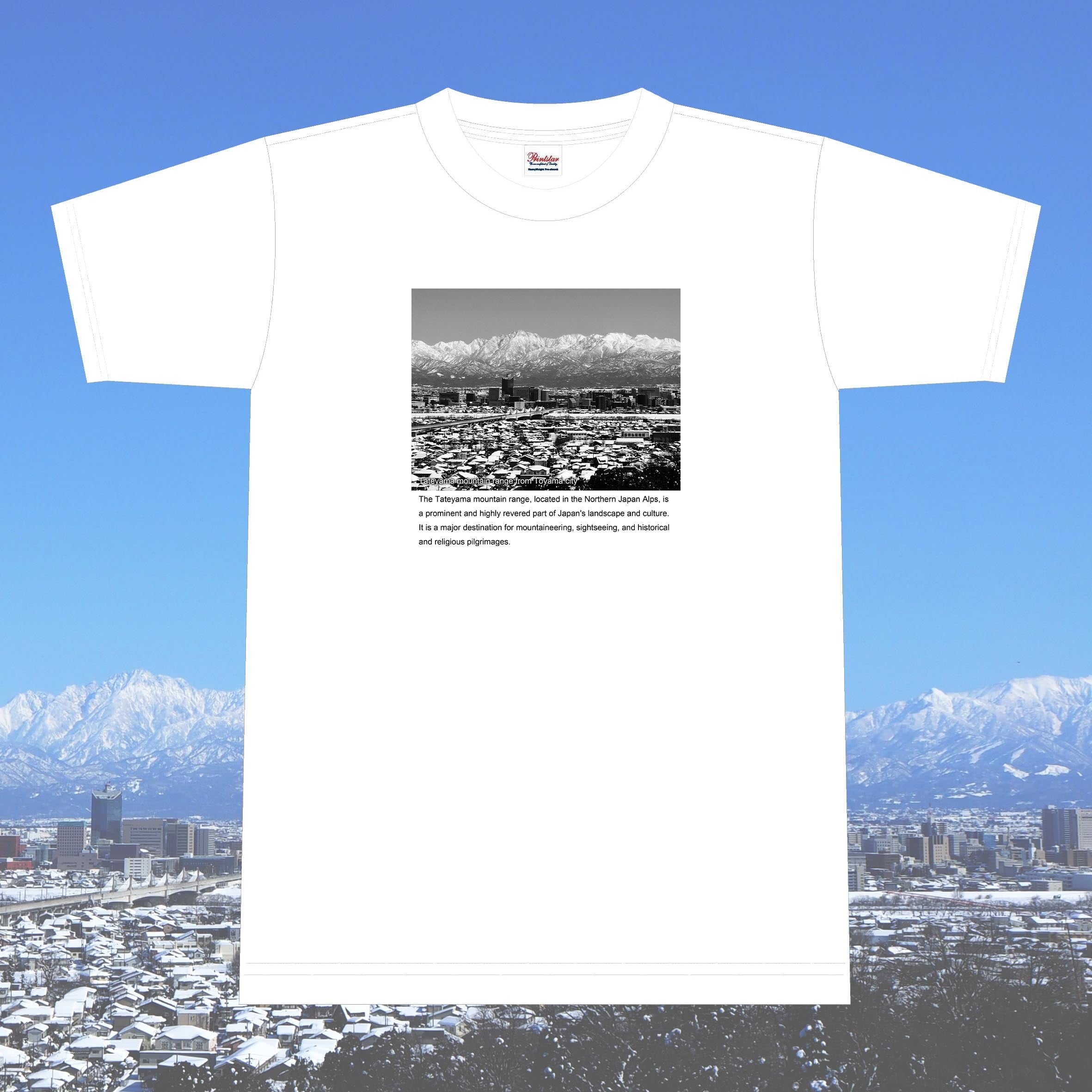 【富山百景シリーズ】Tateyama mountain range Tシャツ【富山市】