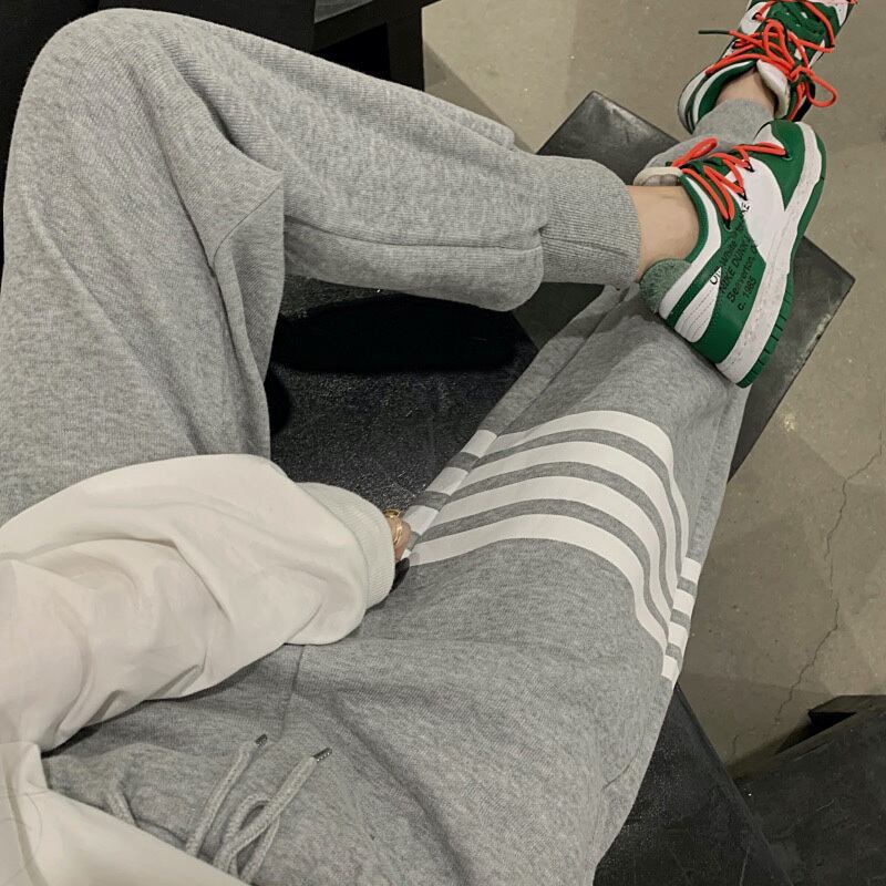 パンツ レディースグレーハイウェストウェストオータムウィンター 秋物 冬物 ブラックストロベリース93027853697