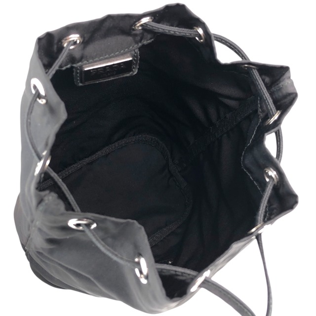 PRADA プラダ ハンドバッグ ブラック トライアングルロゴ ナイロン 巾着 vintage ヴィンテージ オールド 8t7zbv