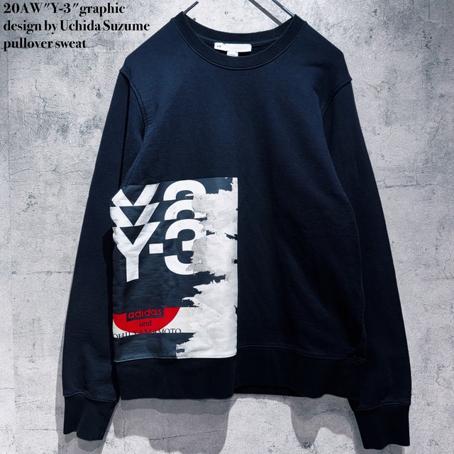 20AW"Y-3"graphic design by Uchida Suzume pullover sweat