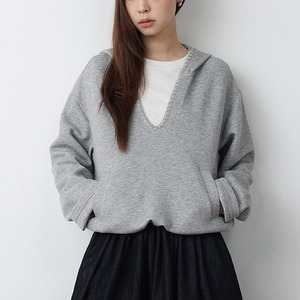 v neck hoodie sweatshirt　k-0041