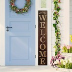 縦型welcomeボード 看板 玄関 フロント 木製 ウェルカムボード