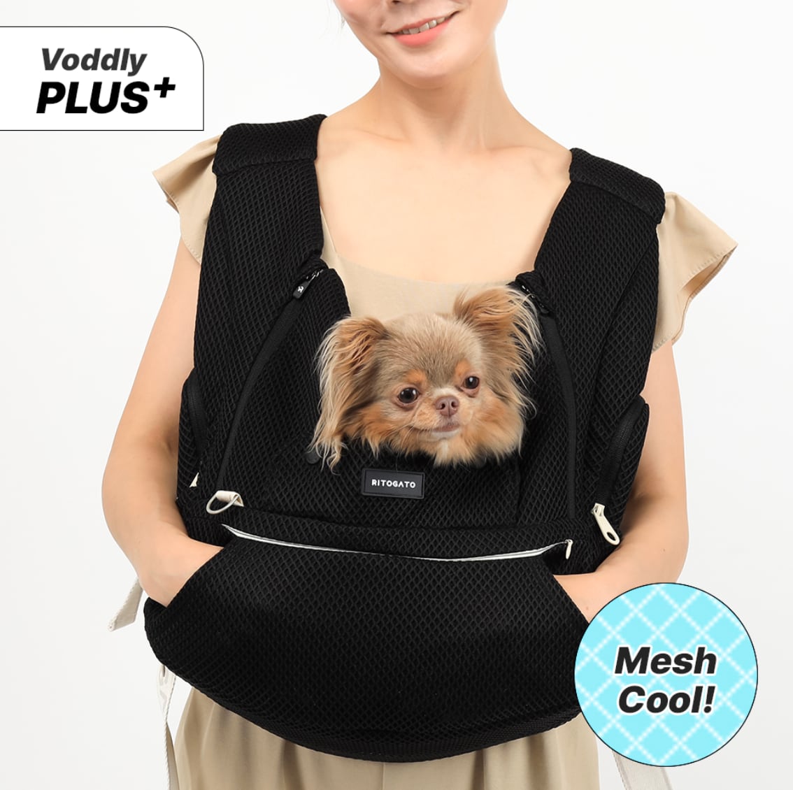 予約【ritogato】Voddly Plus Front Carrier Bag (meshBlack)