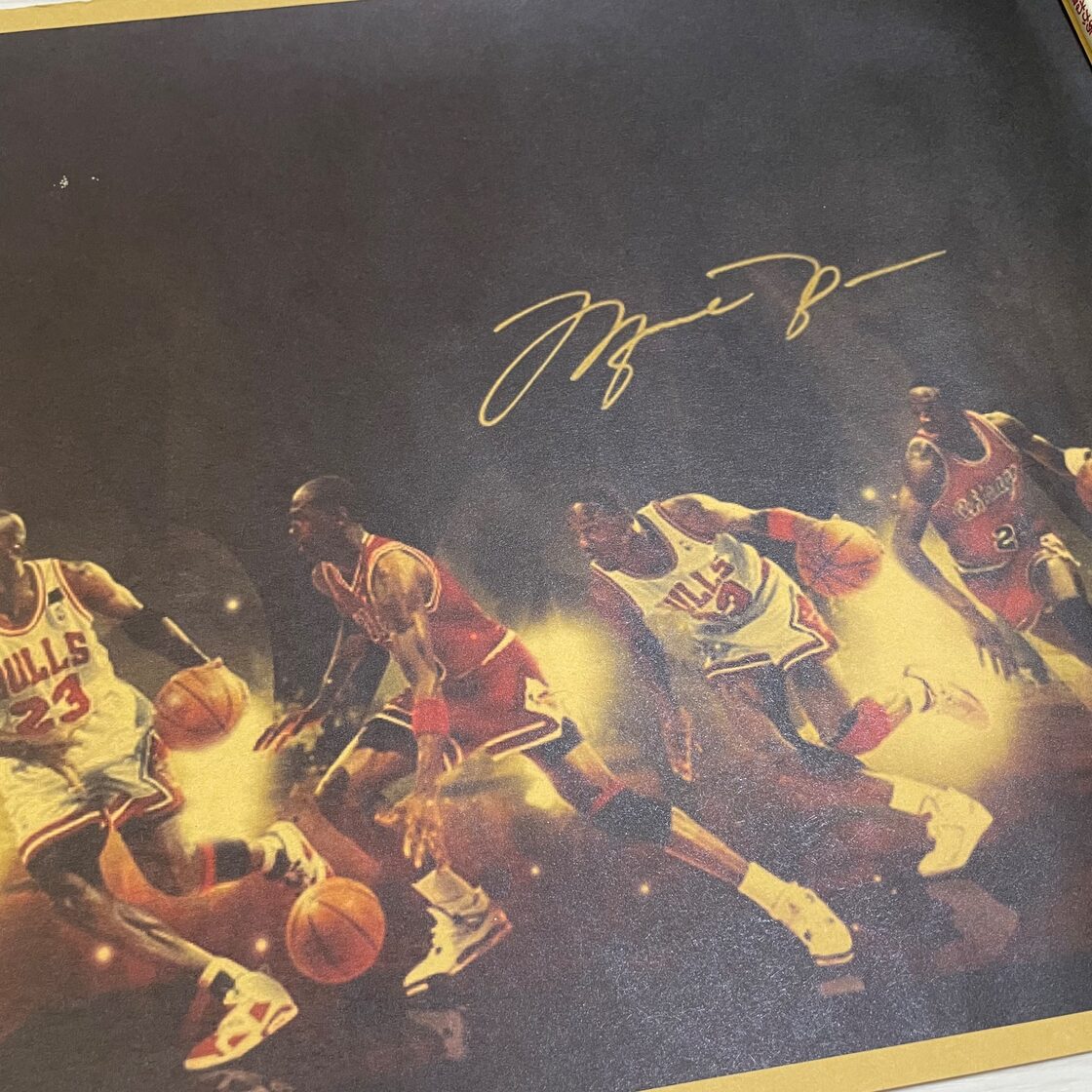 K100 マイケルジョーダン ポスター バスケット NBA ダンクシュート 