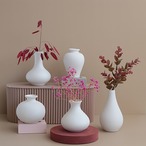 花瓶5個セット ホワイトセラミック 小さな花瓶 モダン ホームデコレーション オーナメントインサート花瓶 リビングルーム テーブル デスク装飾 家の装飾