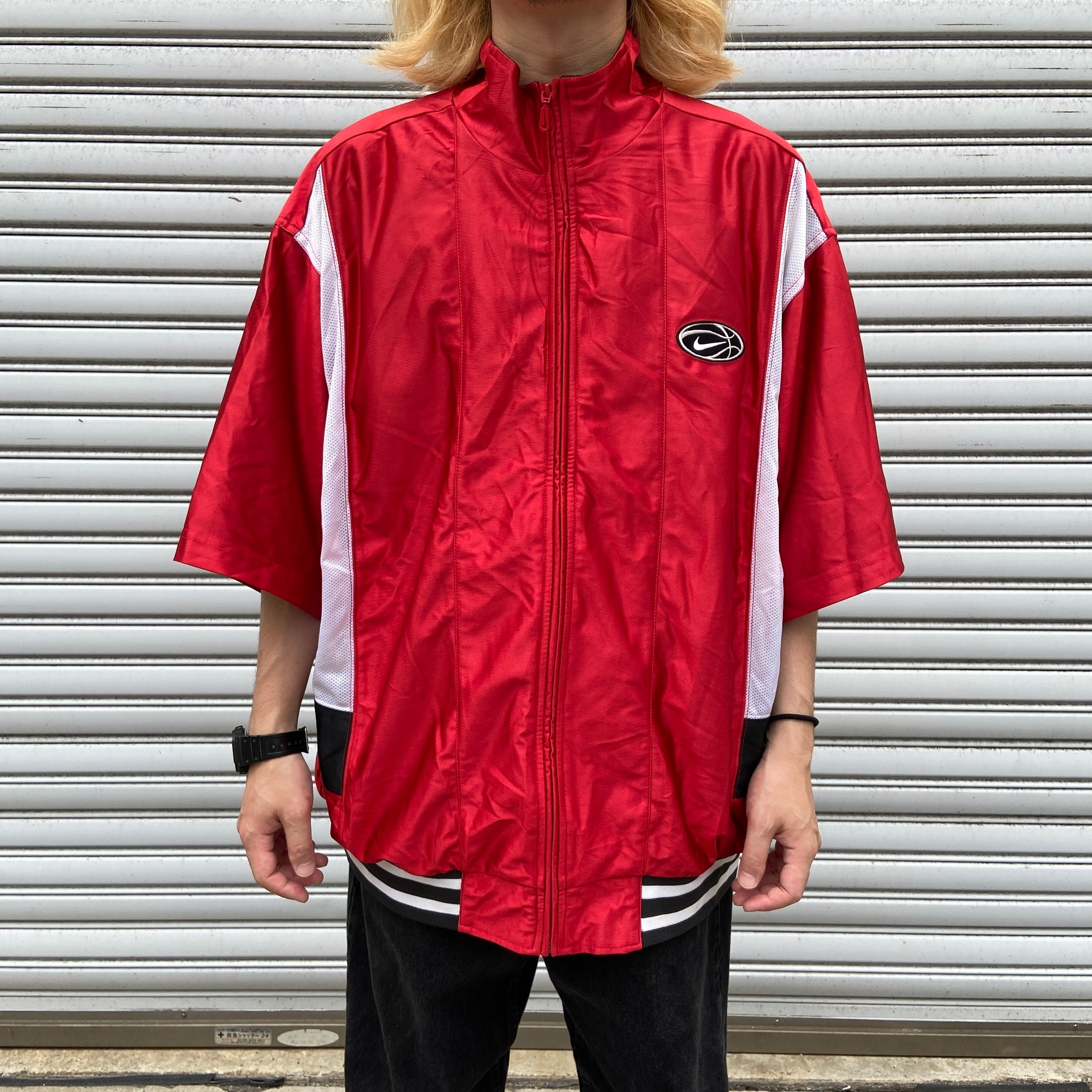 90s NIKE 半袖トラックジャケット ジャージ レッド XL | 古着屋 Uan