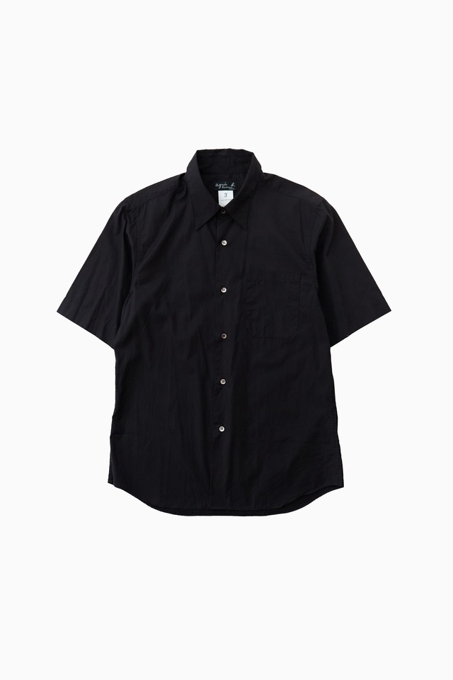 agnès b. HOMME BLACK S/S POPLIN SHIRT