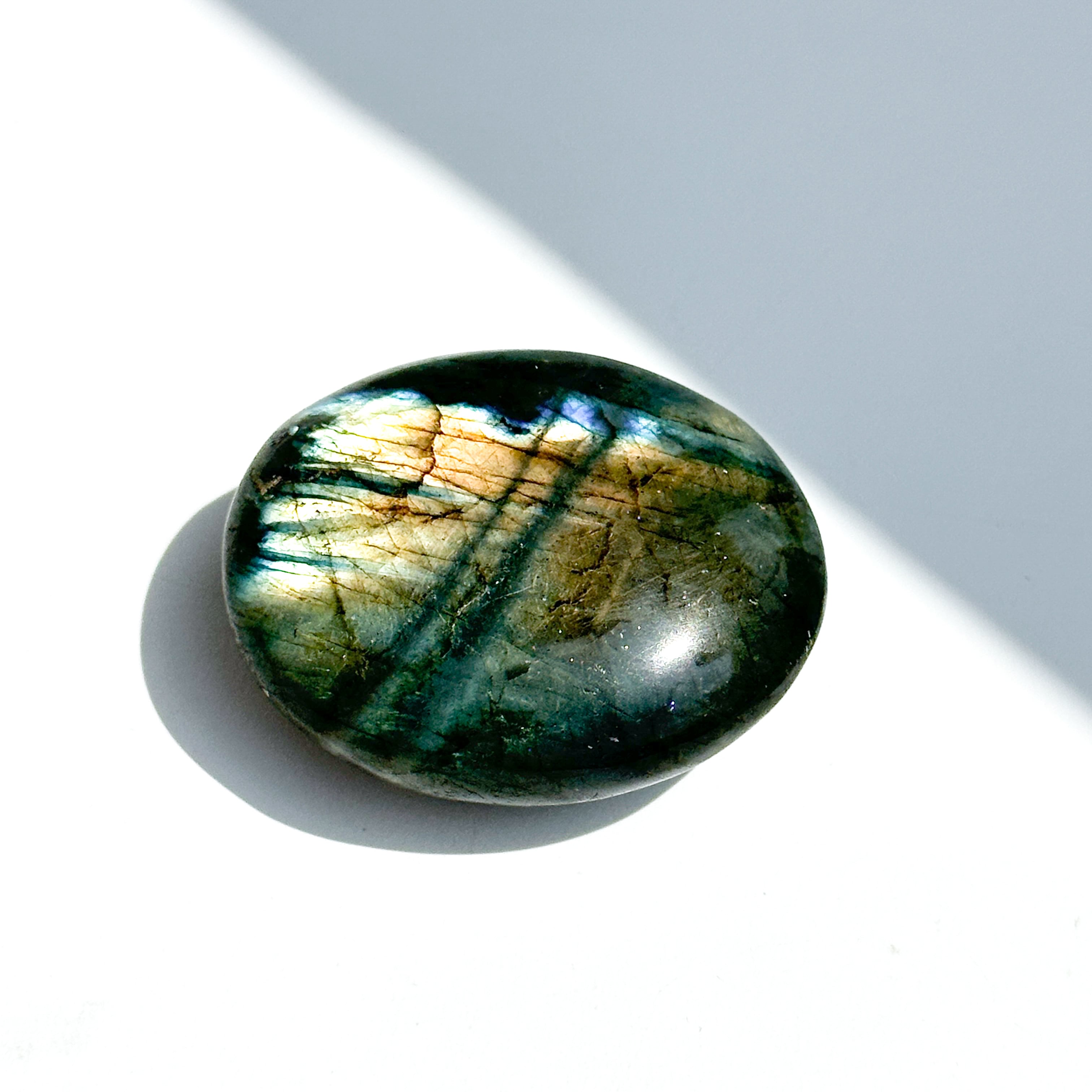 ラブラドライト パームストーン 22◇ Labradorite ◇天然石・鉱物・パワーストーン・インテリア