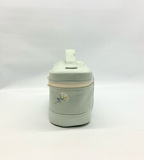 バニティポーチ  ミントフラワー　ポーチ｜とりさん工房ーかわいいハンドメイドポーチ