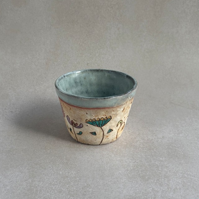 大平 真己　色絵カップ 2