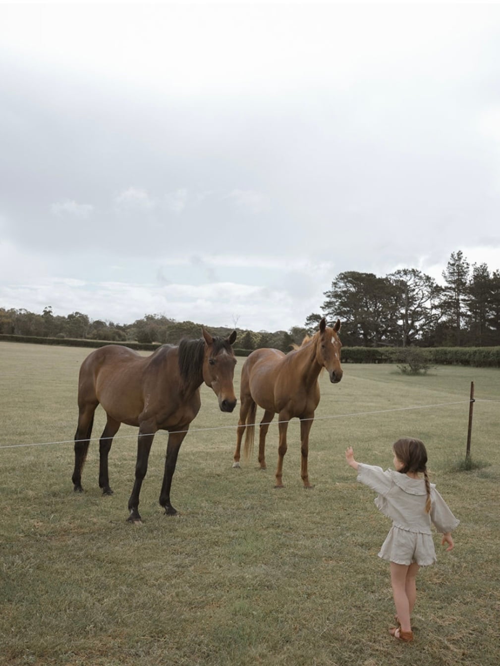 【即納/送料無料】son and daughter / 1-2y 3-4y Carmen Linen Sets