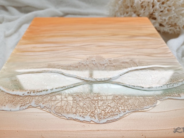 136.オーシャンレジンアート sunset beach 3wave