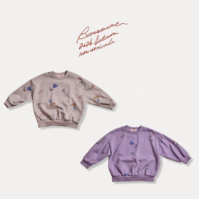 【取寄】boneoune|cello flower mtm|チェロフラワースウェット|XS-JL|kids&jr|26 autumn