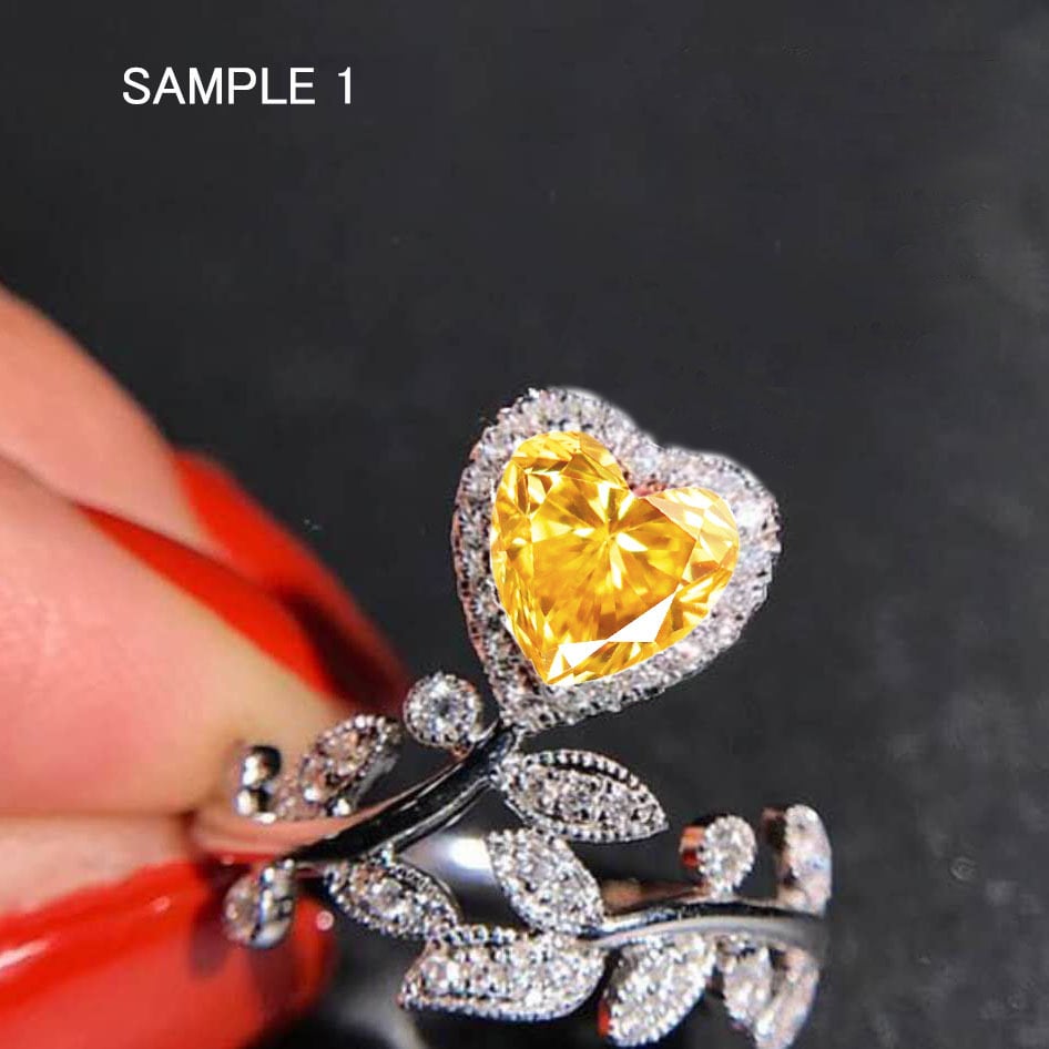 FANCY INTENSE ORANGY YELLOW0.130＆0.113ct