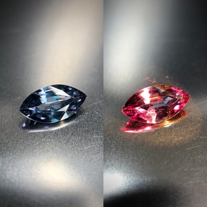 蠱惑のベキリーブルー 0.54ct 天然 カラーチェンジ ガーネット