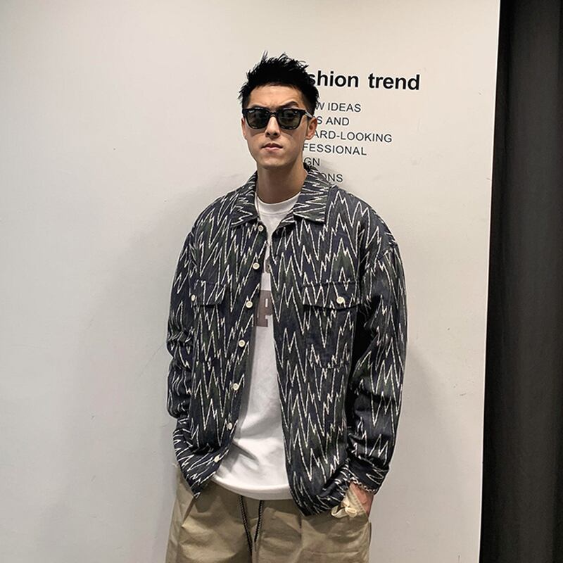 シャツ ジャケット スプリングFlowerデザイン ロング コットン 春物 フラワーデザイン Xu_Tailang76164313728