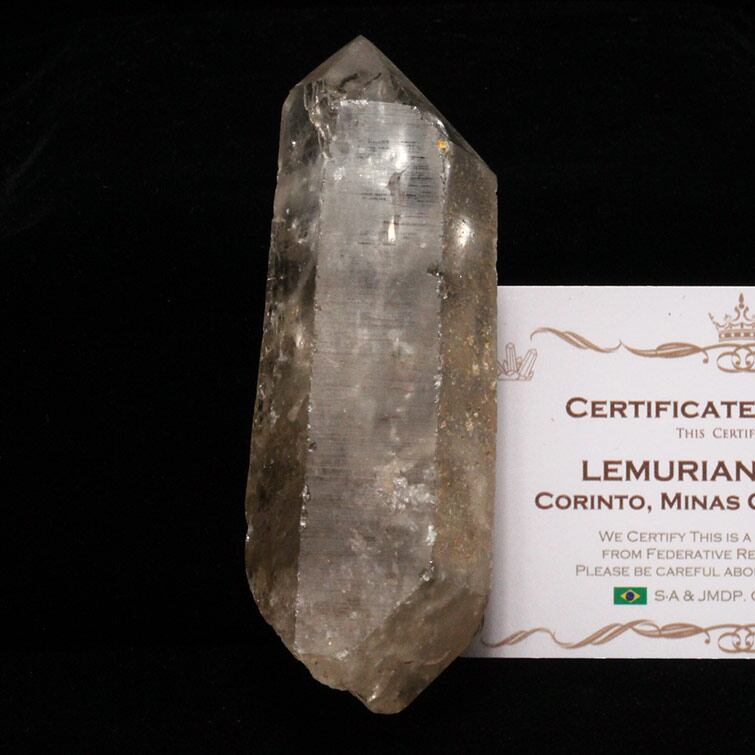 レムリアンシード スモーキークォーツ 原石 虹入り ブラジル ミナスジェライス州 コリント産 証明書付属 一点物 271-581