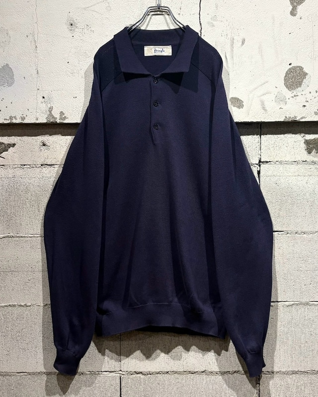 【Caka otto】80's “PRINGLE” Vintage Cotton Knit Polo
