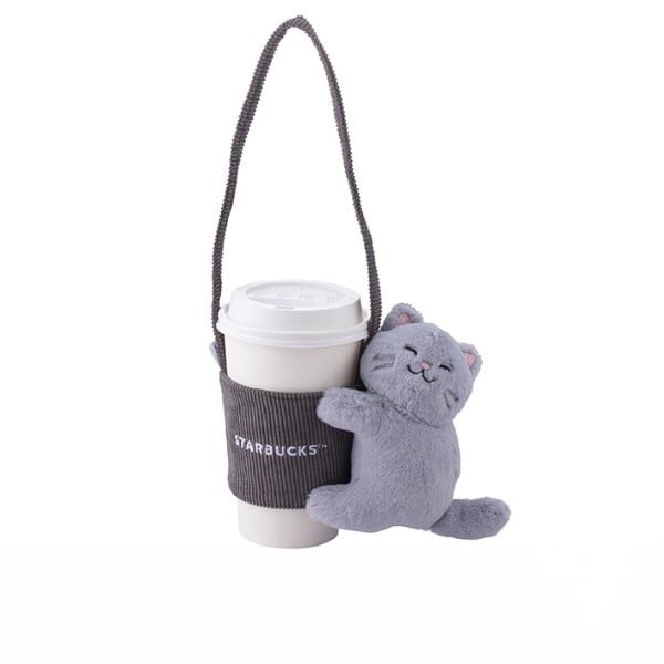 【台湾限定】【2026人気完売商品】STARBUCKS猫ドリンクカップホルダー 台湾スターバックス】ネコのしっぽデザインドリンクホルダー | 台湾