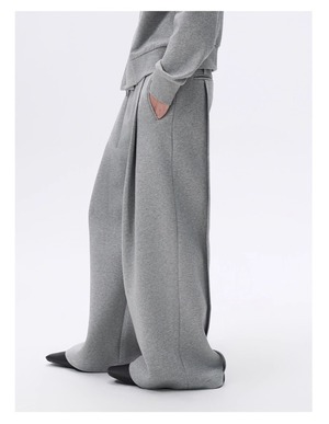 FRKM SCD 25AW ワイドレッグプリーツ スウェットパンツ