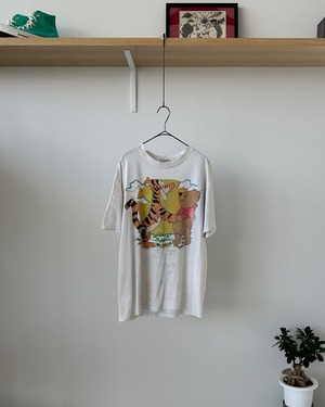 -Disney- Vintage 80s L TIGGER ＆ POOH T-shirt made in USA