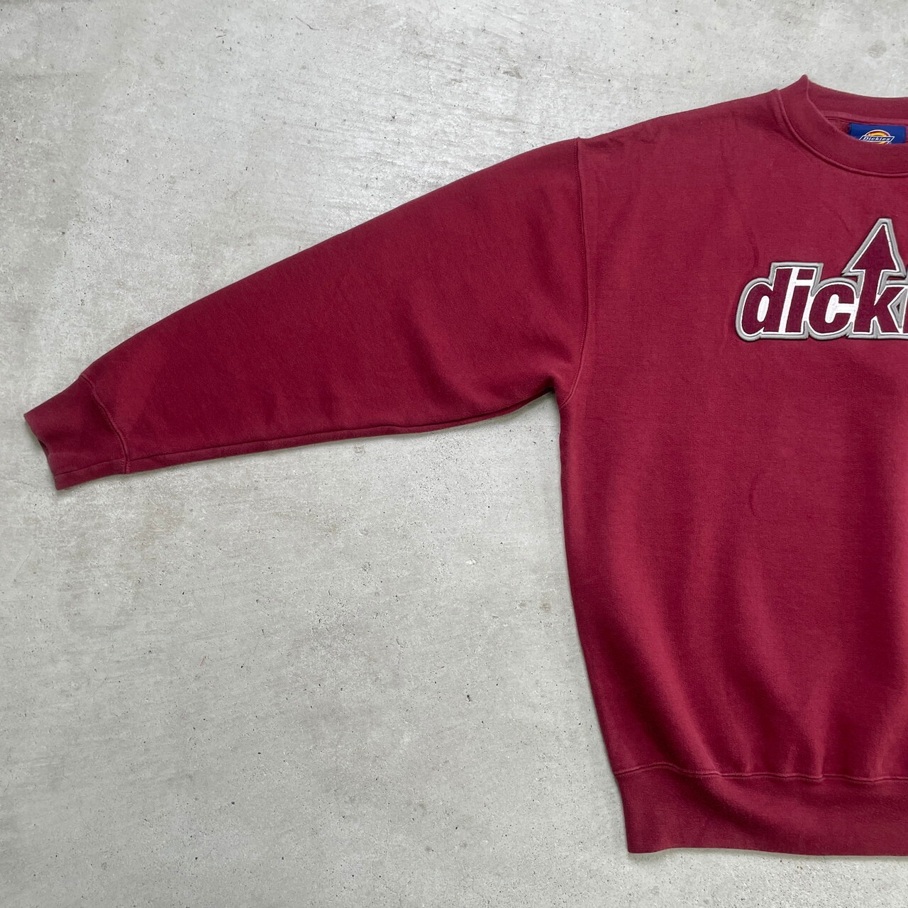 90年代 Dickies ディッキーズ ワッペンロゴ刺繍 スウェットシャツ 