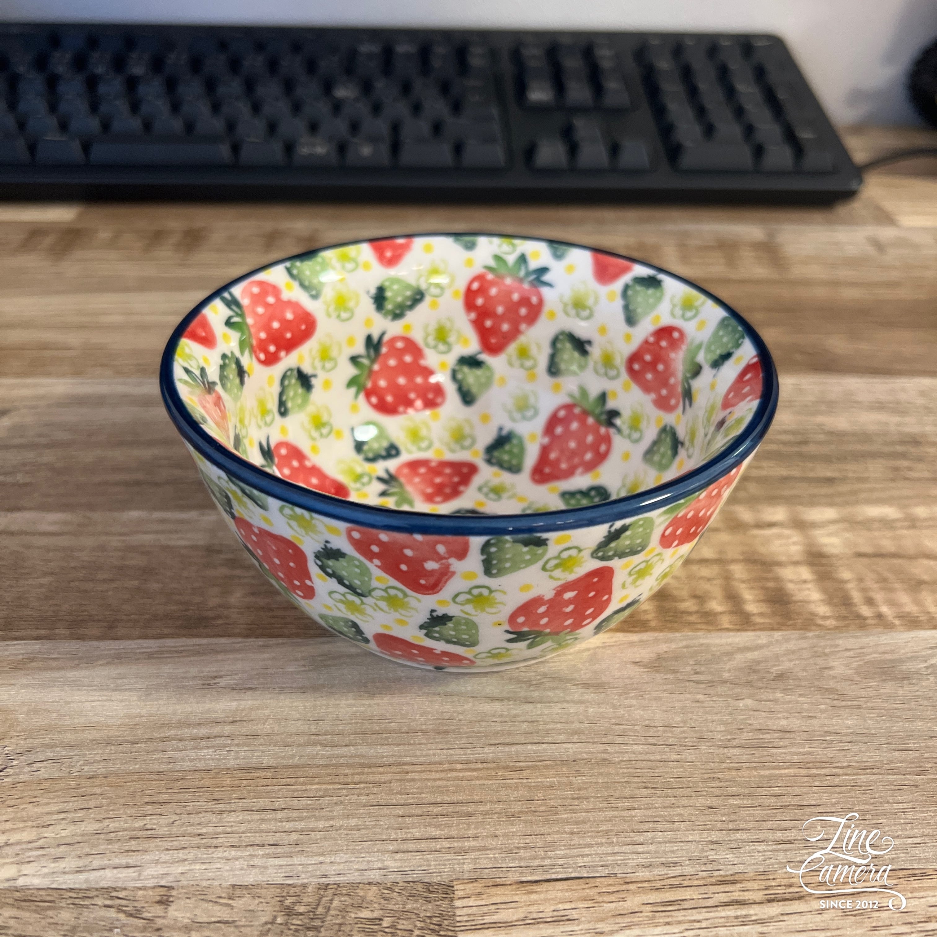 緑のいちご柄 ボウル13cm | ポーリッシュポ タリーのおみせ｜ポー