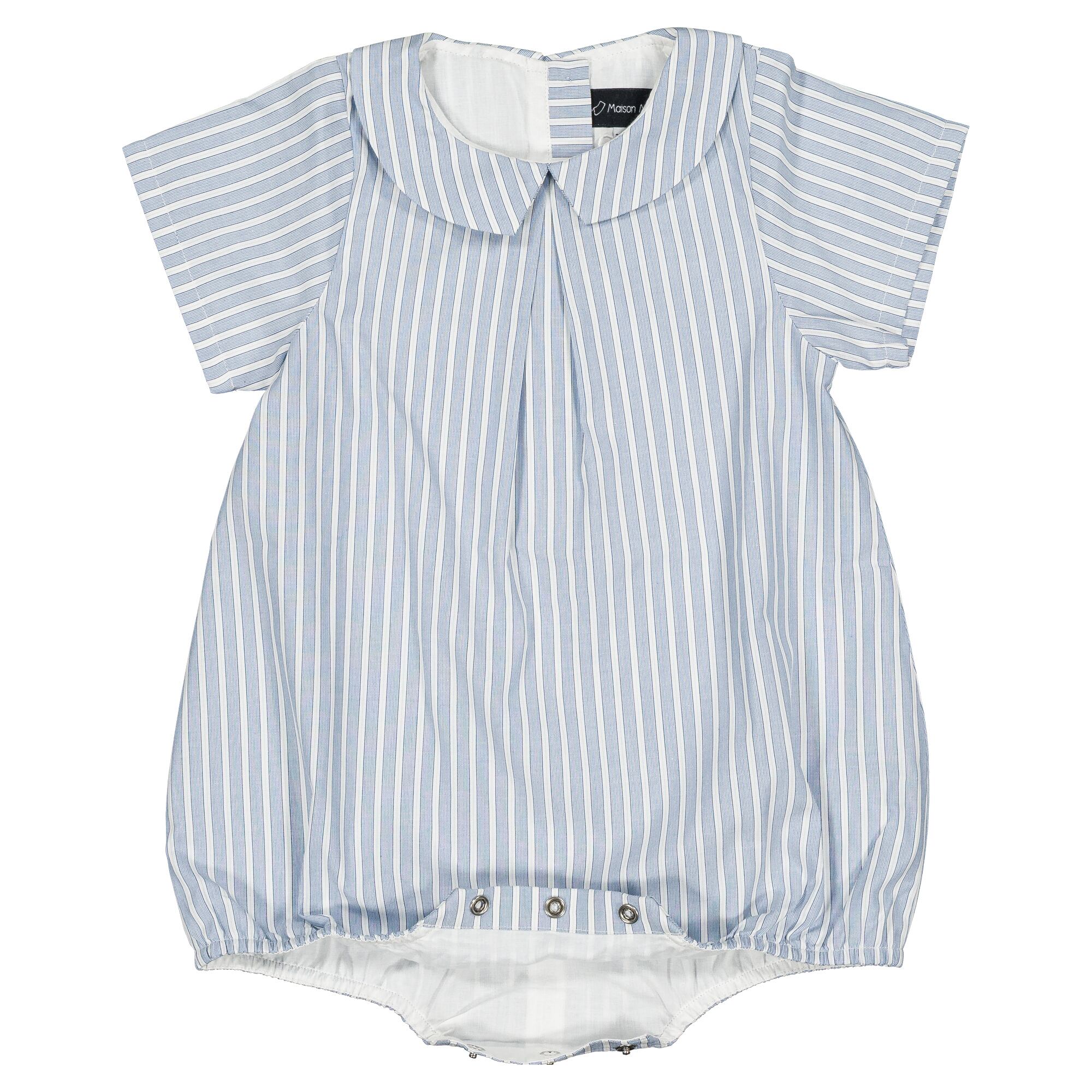 ご予約【MaisonMarelle】送料無料Romper BATIGNOLLES - blue stripes