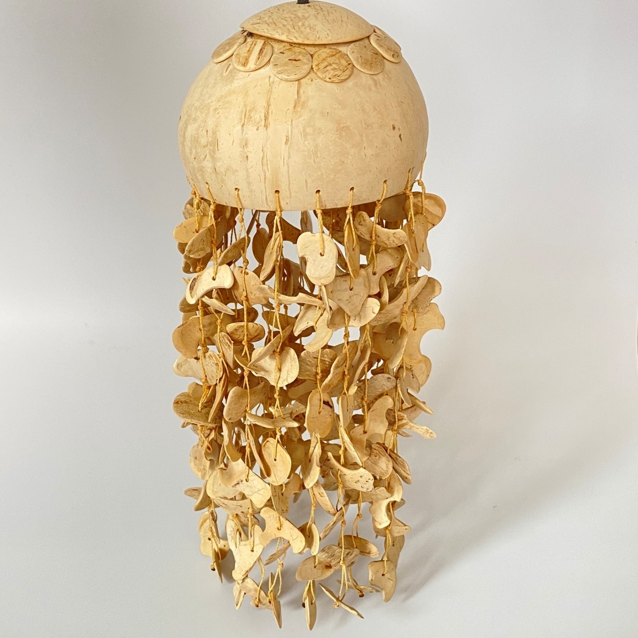 フォークアート ココナッツ ランプシェード L