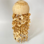 フォークアート ココナッツ ランプシェード L