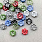 〈再入荷〉6枚花びらの梅の花チェコビーズM（18mm/シルバー）