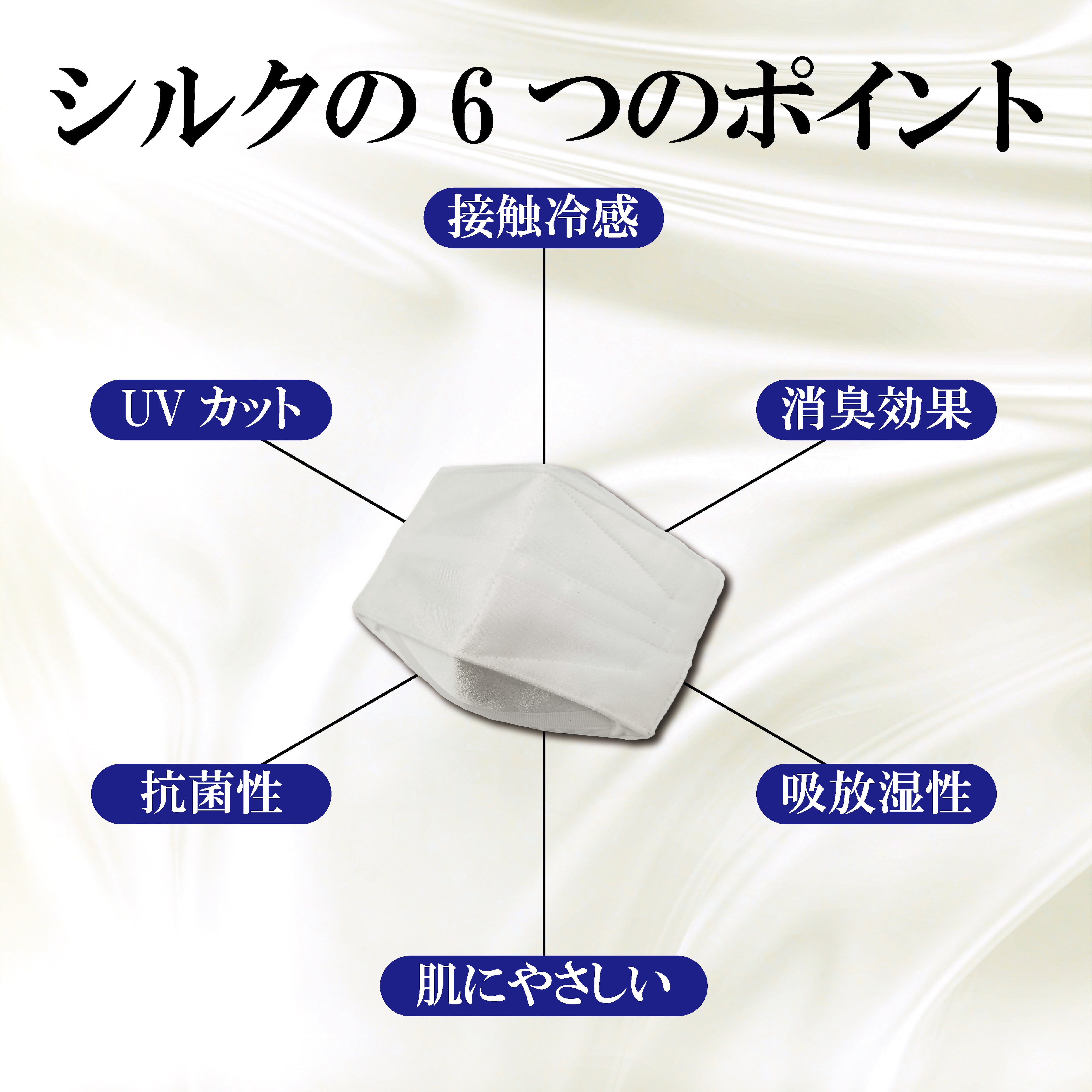 3枚SET【不織布マスクに貼るだけ】標準型シルクインナーマスク 両面