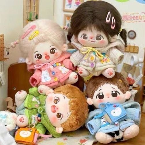10cm 15cm 20cm】選べるツノ付きパーカーポンチョ ピンク ブルー ちび