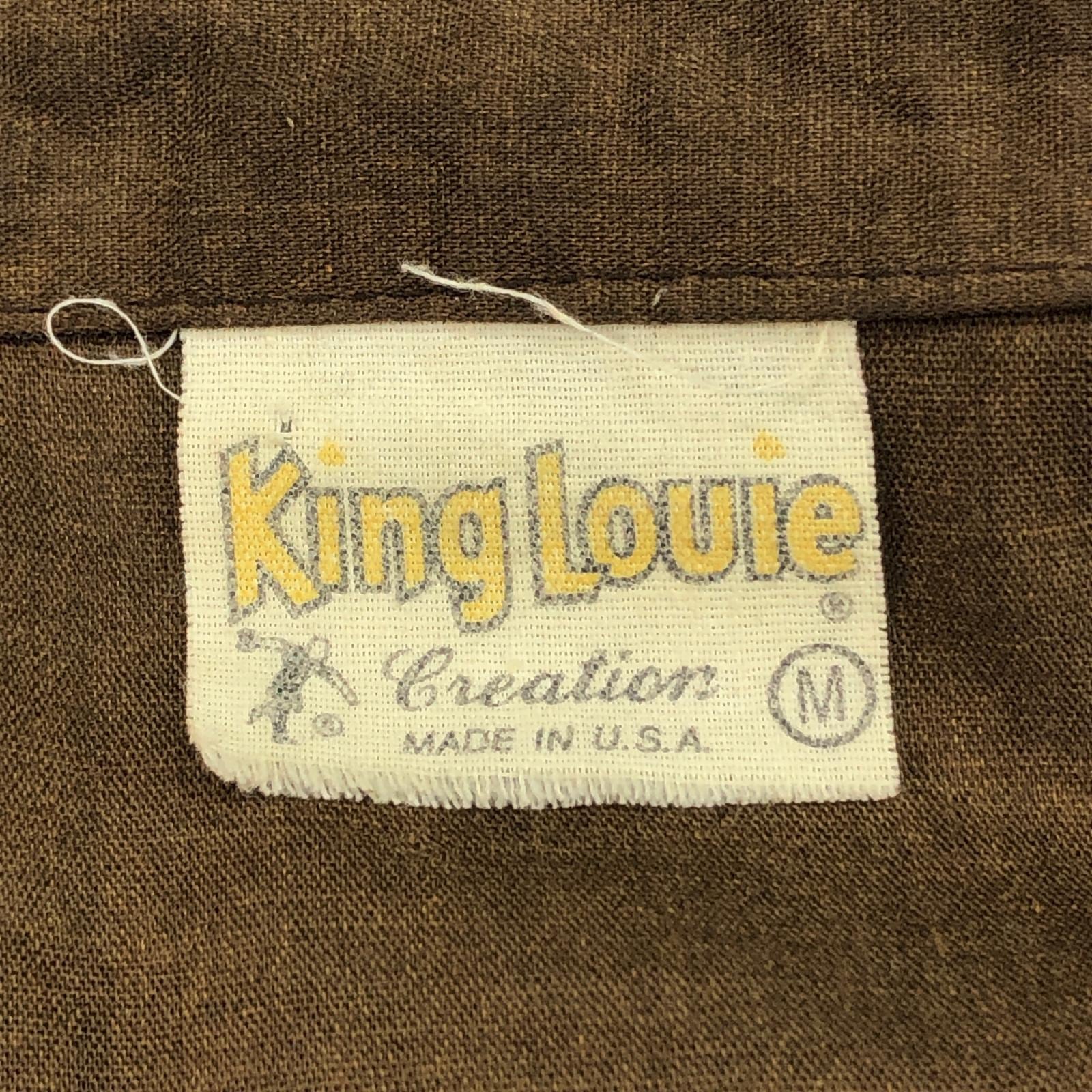 70’S KING LOUIE キングルーイ ボウリングシャツ　刺繍　プリント KING LOUIE キングルイ 70年代 USA製 CREATION タグ 企業プリント入り