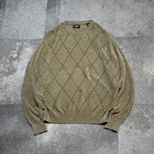 haggar argyle pattern chenille knit