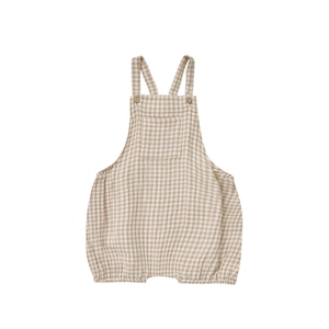 QUINCY MAE/hayes romper/Oat Gingham