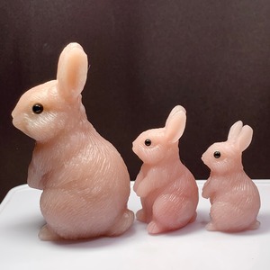 ピンクオパールうさぎ・大家族セット♪インテリア